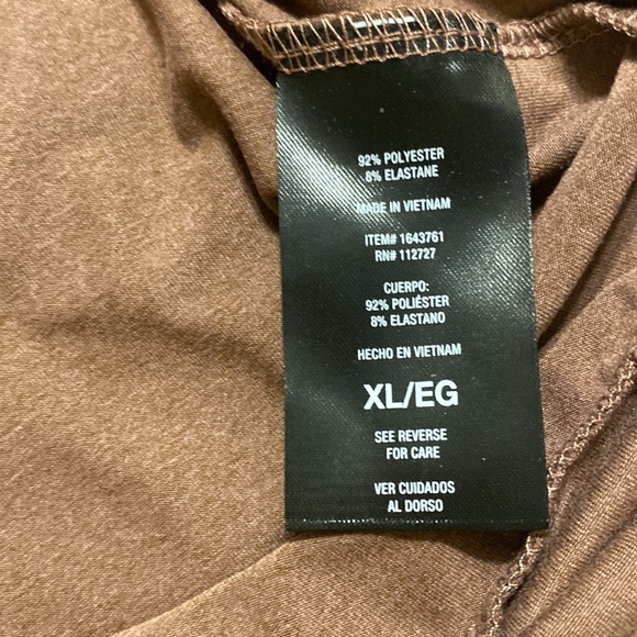 Lukka.lux women’s XL long sleeves 92% polyester tan/brown ahirt - Picture 3 of 4